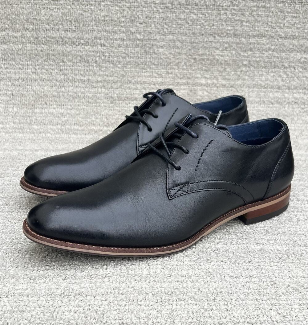 FLORSHEIM Flex Plain Toe Black Leather Shoes Men’s Size 7 US NEW